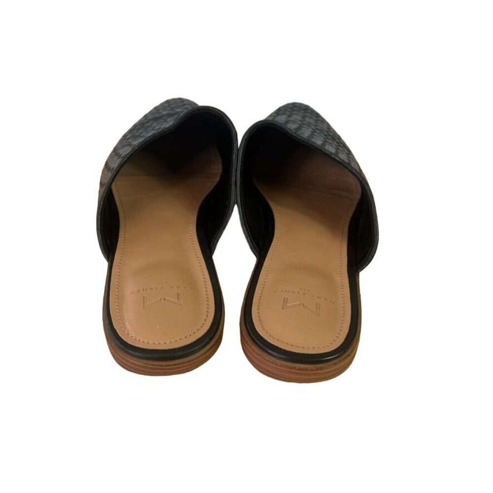MARC FISHER Womens Black Cushioned Garren Pointed Toe Slip On Leather Mules - Picture 4 of 13